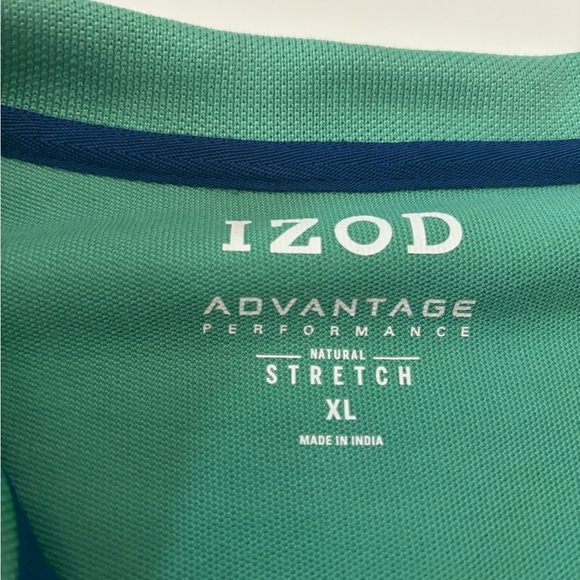 IZOD Advantage Performance Polo Shirt XL Green Natural Stretch Golf Casual - Picture 2 of 4